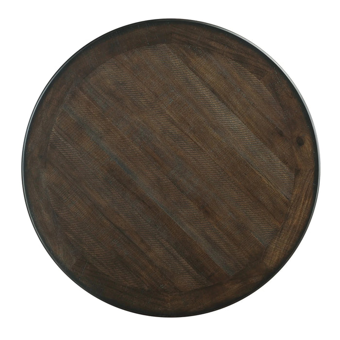 Brown and Black White Finish 1pc Counter Height Table with 2x Display Shelves Transitional Style Furniture Default -DTYStore