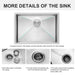 Brushed Nickel 26 Inch Undermount Stainless Steel Kitchen Sink 16 Gauge, 10 Inch Deep Single Bowl - DTY Store