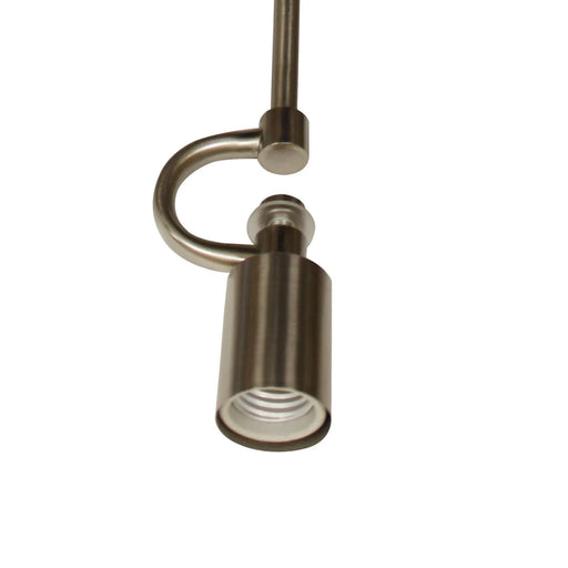 Brushed Nickel Color Pendant Light Fixture for 1 Lights, Vintage Ceiling Hanging Light Fixture with Fabric Cord for Home Lightning Default -DTYStore