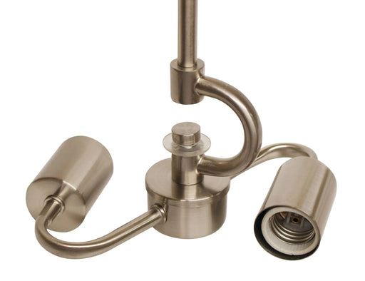 Brushed Nickel Color Pendant Light Fixture for 2 Lights, Vintage Ceiling Hanging Light Fixture with Fabric Cord for Home Lightning Default -DTYStore