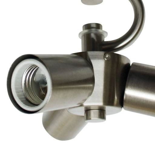 Brushed Nickel Color Pendant Light Fixture for 3 Lights, Vintage Ceiling Hanging Light Fixture with Fabric Cord for Home Lightning Default -DTYStore