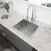 Brushed Nickel Laundry Sink - 22' x 22' Topmount Utility Sink 16 Gauge Stainless Steel 12 Inch Deep Single Bowl - DTY Store