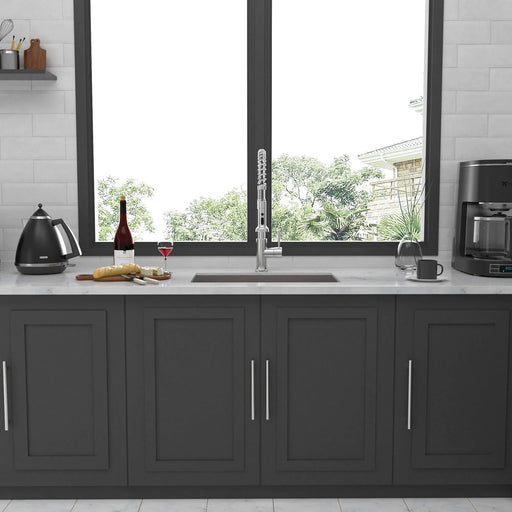 Brushed Nickel Undermount Sink 30 Inch Stainless Steel 9 Inch Deep Kitchen Basin Default -DTYStore