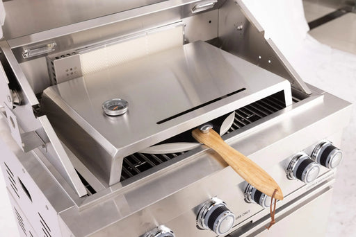 Built-in Outdoor Kitchen 32 inch LPG Gas Grill 60000 BTU Stainless Steel Four burners Grill with Infrared Rear Bunrer and Door and Drawer Combo and Drop in Stainless Steel ICE BOX with BBQ Tool Set Default -DTYStore