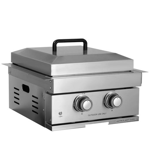 Built-in Outdoor Kitchen 32 inch LPG Gas Grill 60000 BTU Stainless Steel Four burners Grill with Infrared Rear Bunrer and Door and Drawer Combo and Drop in Stainless Steel ICE BOX with BBQ Tool Set Default -DTYStore