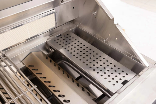 Built-in Outdoor Kitchen 32 inch LPG Gas Grill 60000 BTU Stainless Steel Four burners Grill with Infrared Rear Bunrer and Door and Drawer Combo and Drop in Stainless Steel ICE BOX with BBQ Tool Set Default -DTYStore