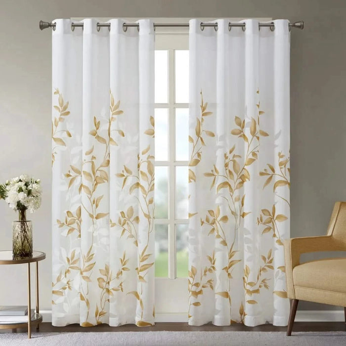 Burnout Printed Curtain Panel(Only 1 Pc Panel) Default -DTYStore
