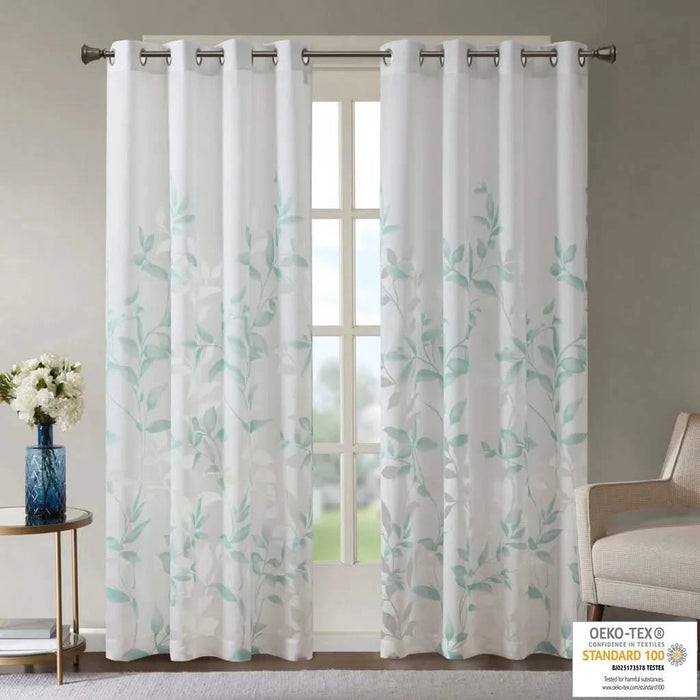 Burnout Printed Curtain Panel(Only 1 Pc Panel) Default -DTYStore