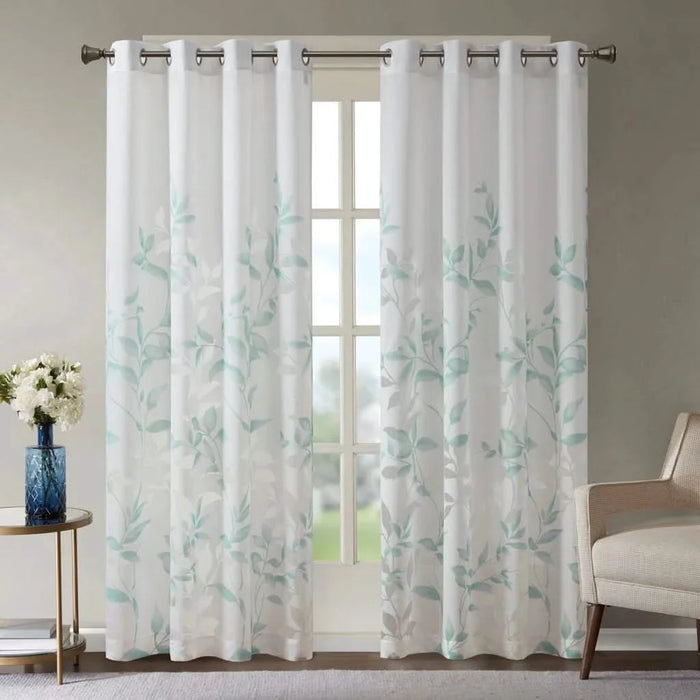 Burnout Printed Curtain Panel(Only 1 Pc Panel) Default -DTYStore