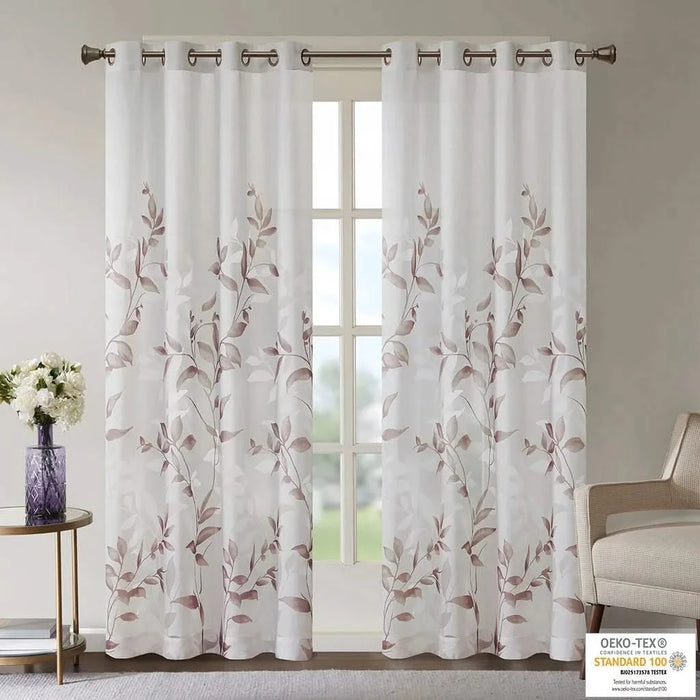 Burnout Printed Curtain Panel(Only 1 Pc Panel) Default -DTYStore