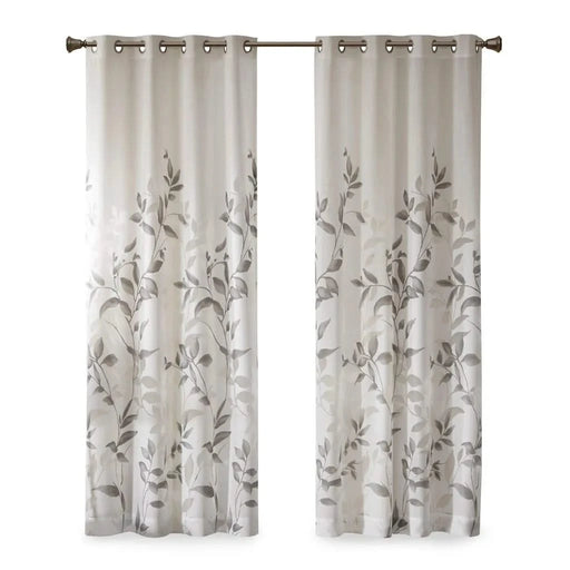 Burnout Printed Curtain Panel Default -DTYStore