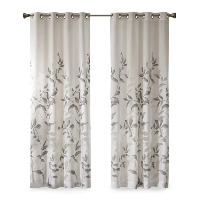 Burnout Printed Curtain Panel Default -DTYStore