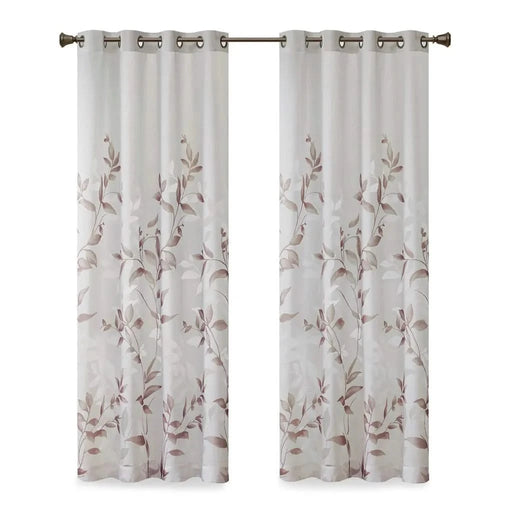 Burnout Printed Curtain Panel Default -DTYStore