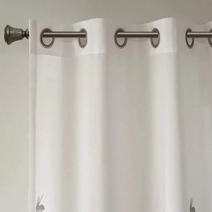 Burnout Printed Curtain Panel Pair(2 Pcs Window Panels) Default -DTYStore