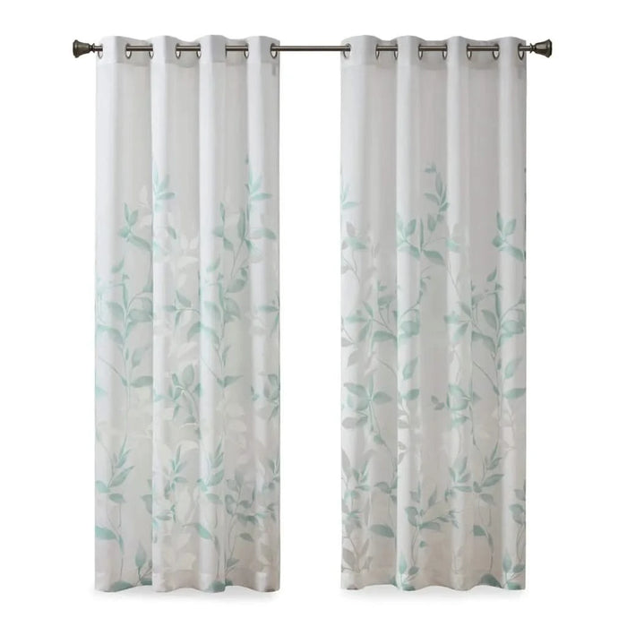 Burnout Printed Curtain Panel Pair(2 Pcs Window Panels) Default -DTYStore