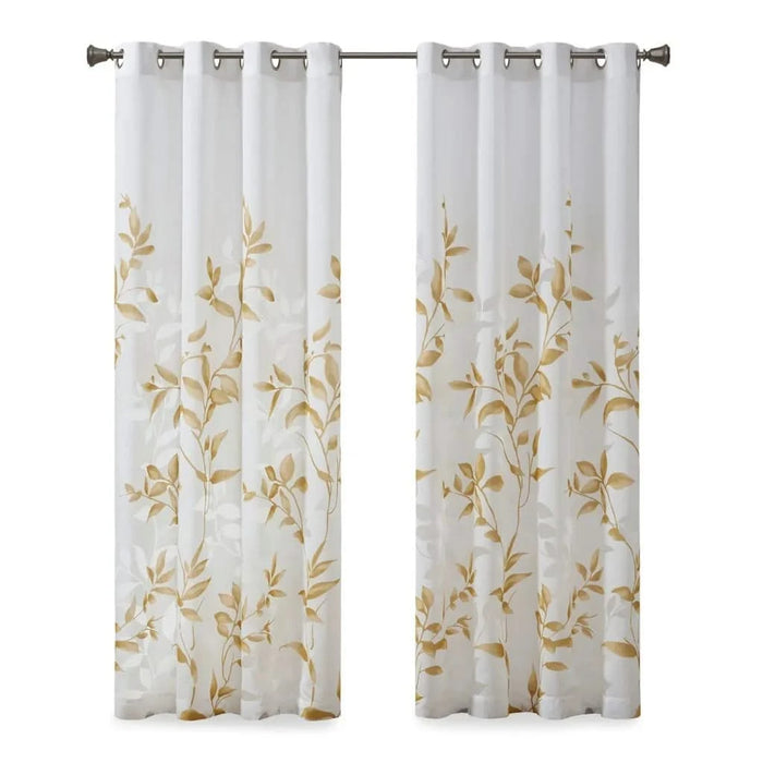 Burnout Printed Curtain Panel Default -DTYStore