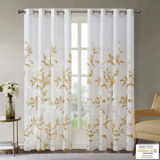 Burnout Printed Curtain Panel Default -DTYStore