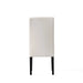 CARTER 5-Tuft KD Dining Chair with Button Tufted Backrest and Espresso Legs in Ivory Bonded Leather Default -DTYStore