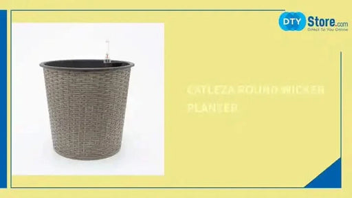 CATLEZA Round Wicker Planter -DTYStore
