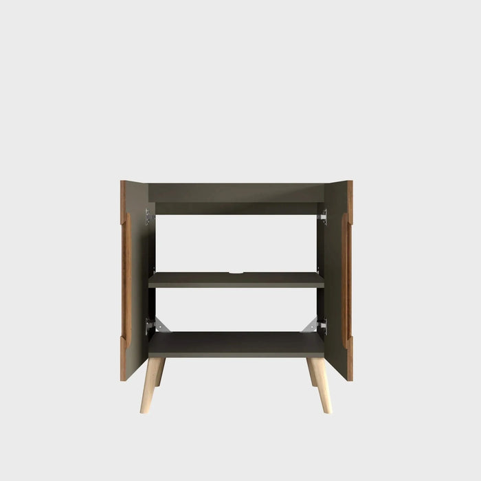 CC0430F305 Etna 30' Striped Walnut Bathroom Vanity WITHOUT Sink, Freestanding Bathroom Cabinet for Modern Bathroom Default -DTYStore