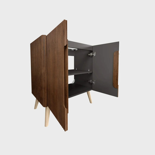 CC0430F305 Etna 30' Striped Walnut Bathroom Vanity WITHOUT Sink, Freestanding Bathroom Cabinet for Modern Bathroom Default -DTYStore