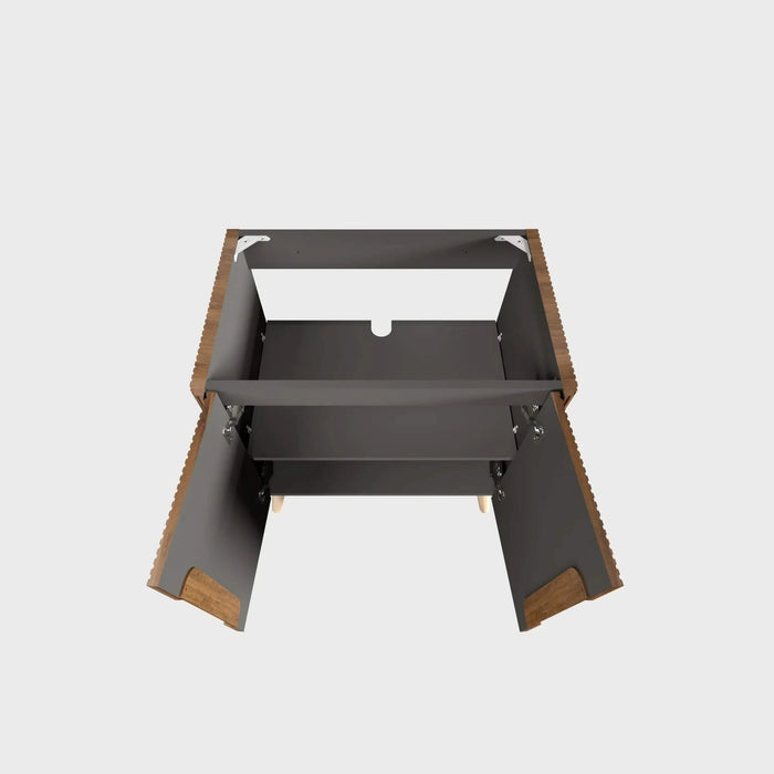 CC0430F305 Etna 30' Striped Walnut Bathroom Vanity WITHOUT Sink, Freestanding Bathroom Cabinet for Modern Bathroom Default -DTYStore