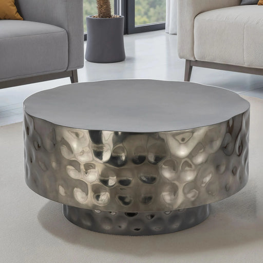 CT-90-30-30 Modern Style Coffee Table made with Metal in Nickel(NJ Inventory) Default -DTYStore
