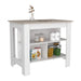 Cala Kitchen Island Antibacterial, Three Shelves, Four Legs -Light Gray / White Default -DTYStore