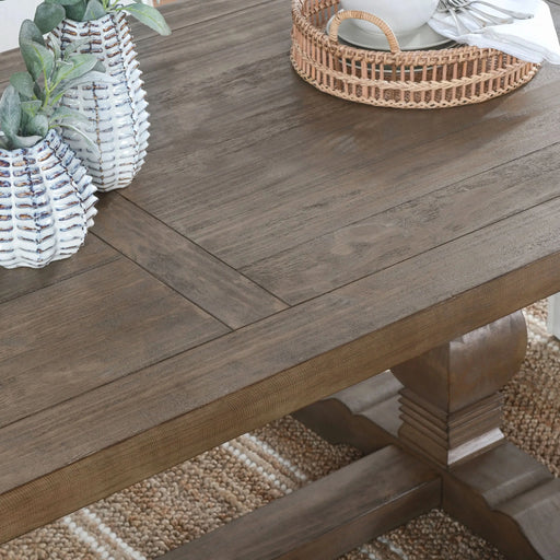 Caleb 78' Dining Table Distressed Brown Default -DTYStore
