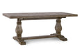 Caleb 78' Dining Table Distressed Brown Default -DTYStore