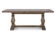 Caleb 78' Dining Table Distressed Brown Default -DTYStore