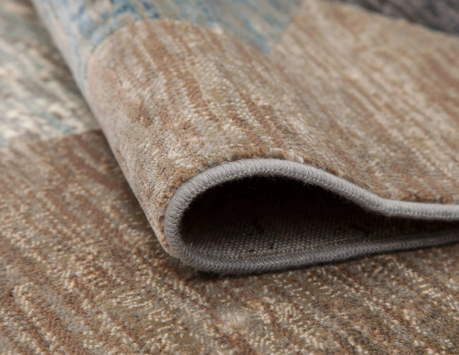 Calliope Gray/ Blue/ Natural Geometric Area Rug 8x10 Default -DTYStore