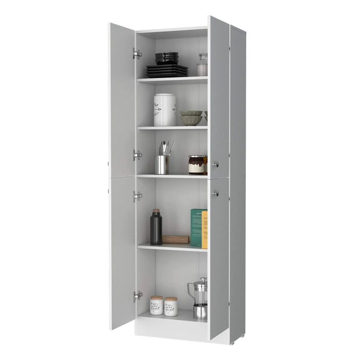 Cameron Pantry Cabinet with 4 doors and 5 hidden shelves Default -DTYStore
