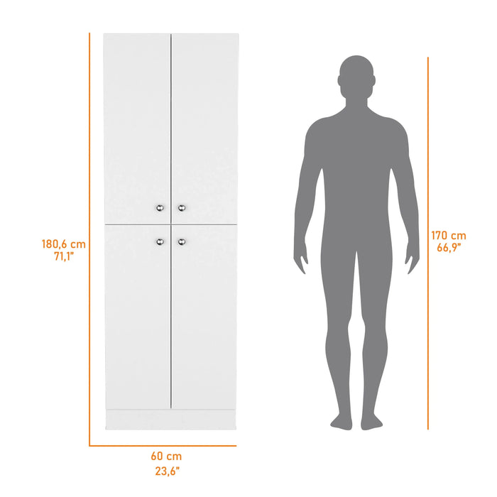 Cameron Pantry Cabinet with 4 doors and 5 hidden shelves Default -DTYStore