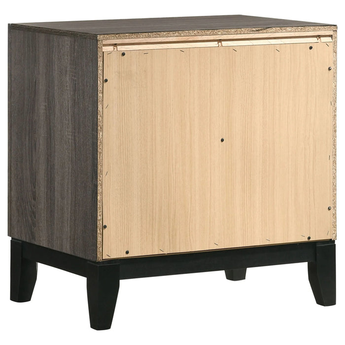 Carina Grey Oak and Black 5-piece Eastern King Panel Bedroom Set - DTY Store