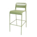 Carmella Outdoor Barstool Set of 2 with Modern Slat Design in Green Iron Finish Default -DTYStore