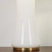 Cascade Glass Lamp with Golden Base and Off White Glass Shade, Brass and Glass, 13.75 x 13.75 x 24.50 inches Default -DTYStore