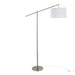 Casper 69' Contemporary Metal Floor Lamp in Brushed Nickel with Off-White Linen Shade from Grandview Gallery by LumiSource Default -DTYStore