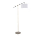 Casper 69' Contemporary Metal Floor Lamp in Brushed Nickel with Off-White Linen Shade from Grandview Gallery by LumiSource Default -DTYStore