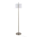 Casper 69' Contemporary Metal Floor Lamp in Brushed Nickel with Off-White Linen Shade from Grandview Gallery by LumiSource Default -DTYStore