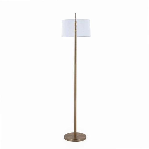 Casper 69' Contemporary Metal Floor Lamp in Gold Metal with Off-White Linen Shade from Grandview Gallery by LumiSource Default -DTYStore
