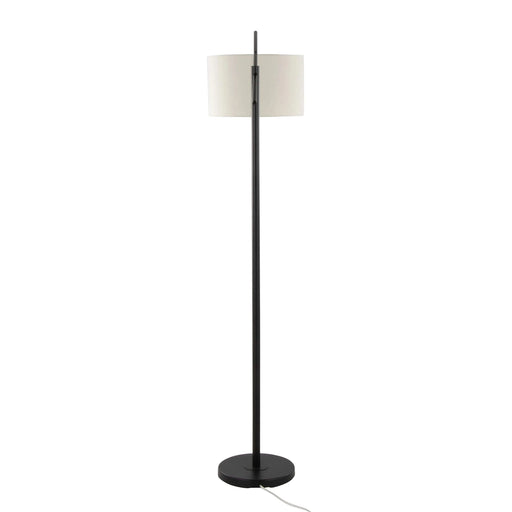 Casper 69' Contemporary Metal Floor Lamp in Matte Black Metal with Natural Linen Shade from Grandview Gallery by LumiSource Default -DTYStore