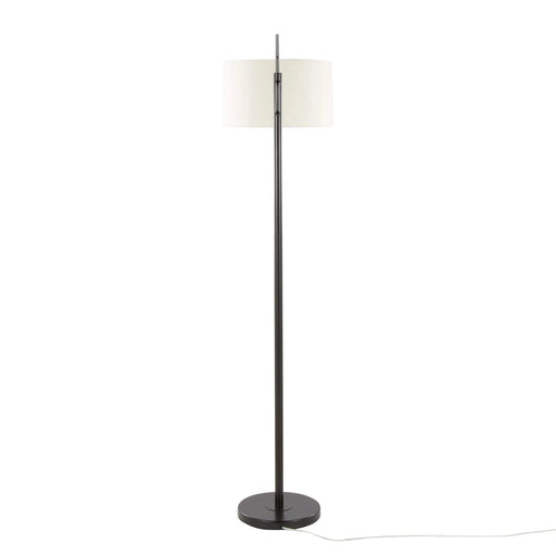 Casper 69' Contemporary Metal Floor Lamp in Oil Bronze Metal with Natural Linen Shade from Grandview Gallery by LumiSource Default -DTYStore