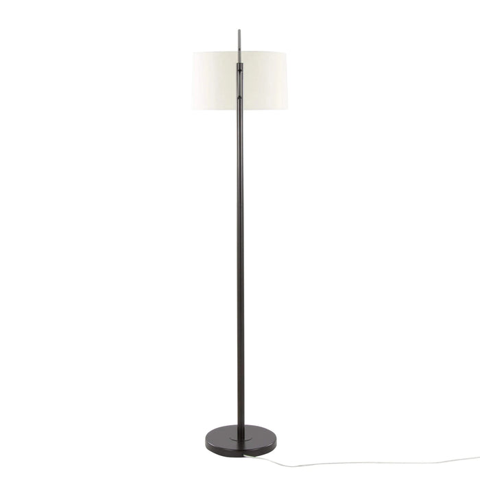 Casper 69' Contemporary Metal Floor Lamp in Oil Bronze Metal with Natural Linen Shade from Grandview Gallery by LumiSource Default -DTYStore
