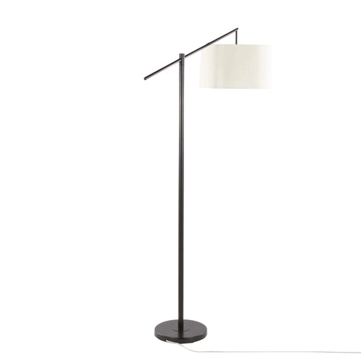 Casper 69' Contemporary Metal Floor Lamp in Oil Bronze Metal with Natural Linen Shade from Grandview Gallery by LumiSource Default -DTYStore