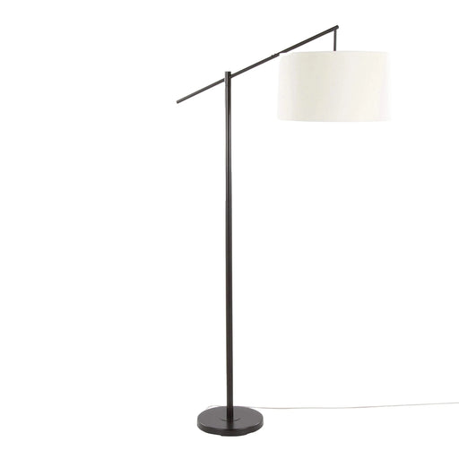 Casper 69' Contemporary Metal Floor Lamp in Oil Bronze Metal with Natural Linen Shade from Grandview Gallery by LumiSource Default -DTYStore