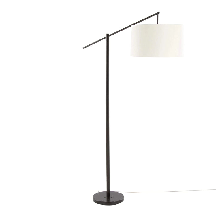 Casper 69' Contemporary Metal Floor Lamp in Oil Bronze Metal with Natural Linen Shade from Grandview Gallery by LumiSource Default -DTYStore
