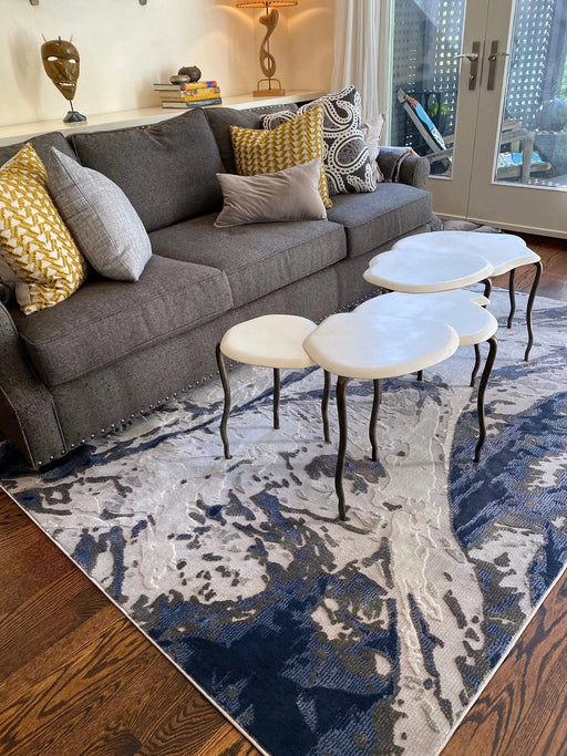 Casual, Contemporary, Modern, Abstract, Textured, High-Low Cut Pile 9'3' x 12' Rectangle Area Rug Default -DTYStore