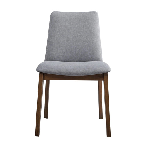 Casual Dining Furniture Set 7pc Walnut Finish Dining Table and Upholstered Chairs Wooden Kitchen Set Default -DTYStore