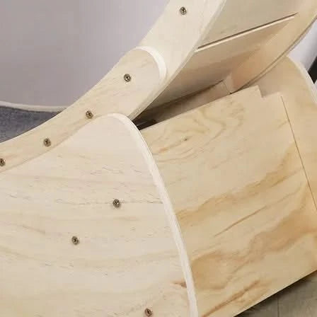 Cat Exercise Wheel for Indoor Cats, Cat Running Wheel with Carpeted Runway, Cat Sport Treadmill Wheel for Kitty's Longer Life, Fitness Weight Loss Device, 37' Natural Wood Color Default -DTYStore